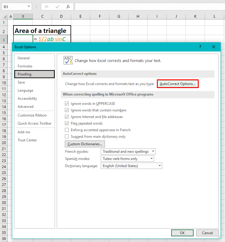 How to Insert Delta Symbol (Δ) in Excel (7 Easy Ways) 19 Using the Excel AutoCorrect Feature