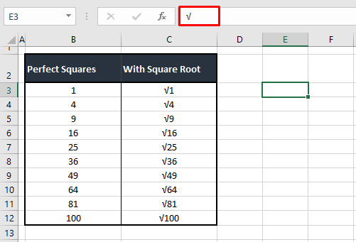 How to Insert Square Root Symbol (√) in Excel (6 Quick Ways) 4 Copying & Pasting