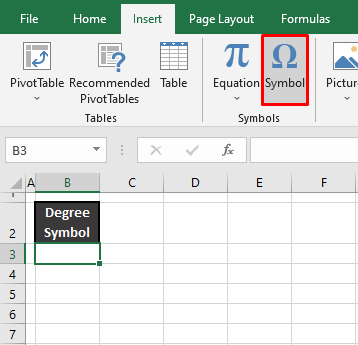 How to Insert Degree Symbol (°C) in Excel (7 Easy Ways) 3 Using Symbol Option