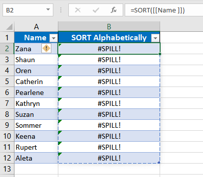 #SPILL! Error In Excel – How To Fix 21 Array Formula in Excel Table