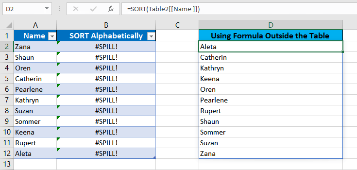 #SPILL! Error In Excel – How To Fix 22 Array Formula in Excel Table