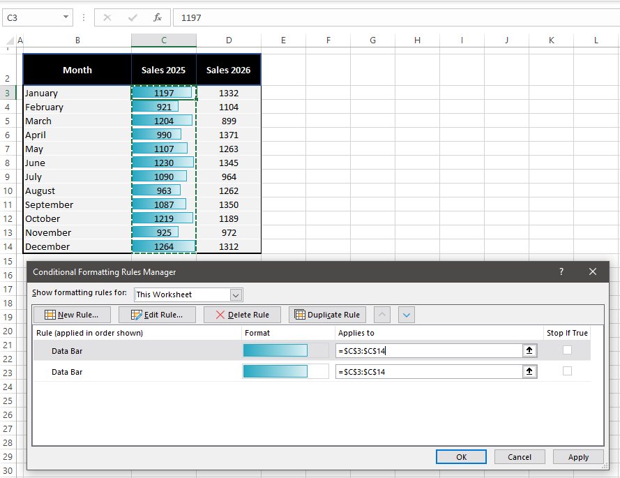 How to Copy Conditional Formatting in Excel (3 Easy Ways) 14 Using Rules Manager to copy conditional formatting