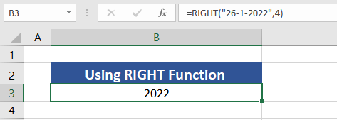 Excel RIGHT Function – How To Use 8 RIGHT Function with Date