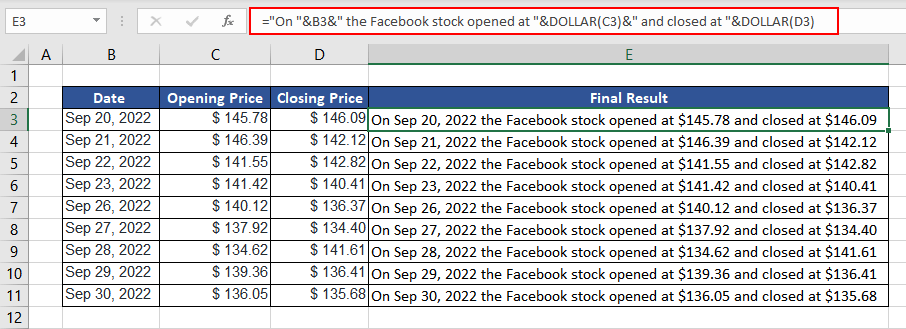 Excel DOLLAR Function – How To Use 8 Using DOLLAR Function with Concatenation Operator