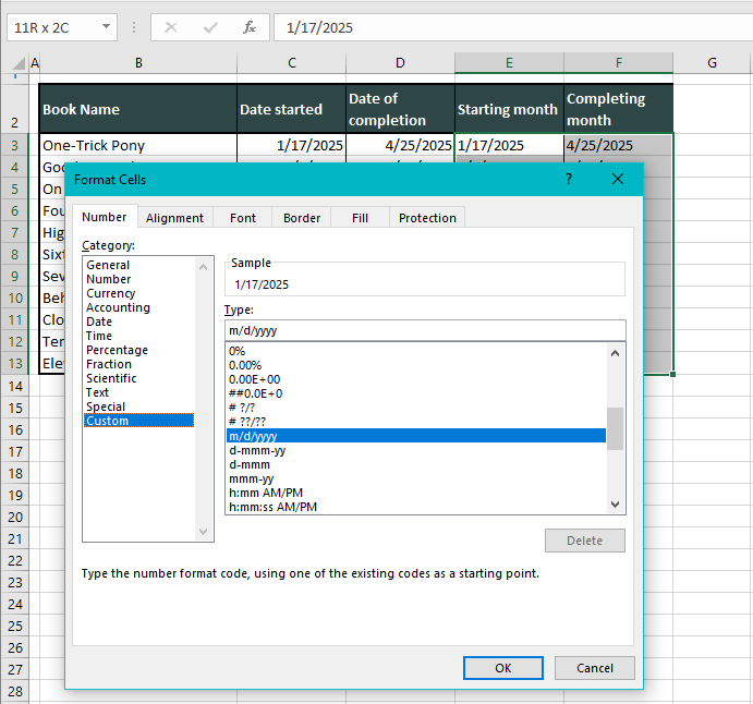 How to Extract Month from Date in Excel (5 Easy Ways) 9 Using Custom Date Format