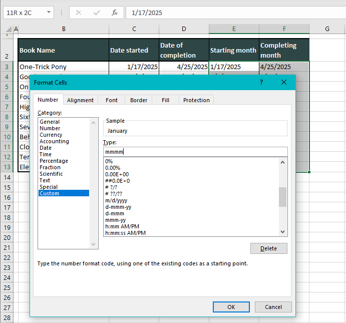 How to Extract Month from Date in Excel (5 Easy Ways) 10 Using Custom Date Format