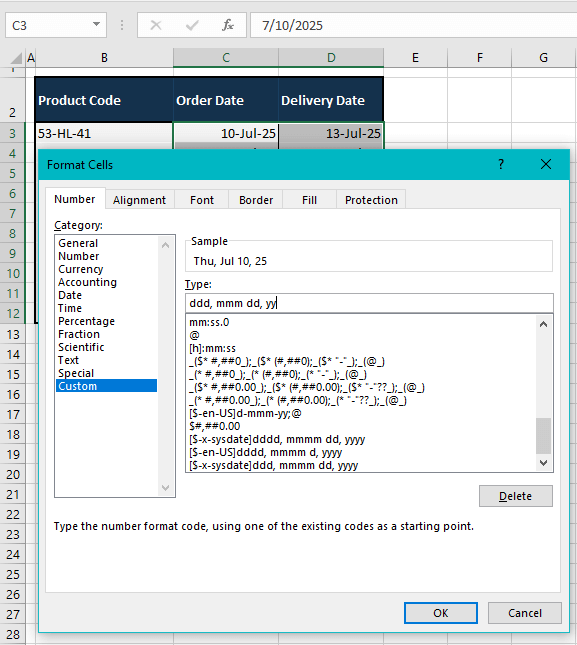 What is Excel Long Date Format & How to Apply (3 Easy Ways) 10 Long Date but want it in the shortest form