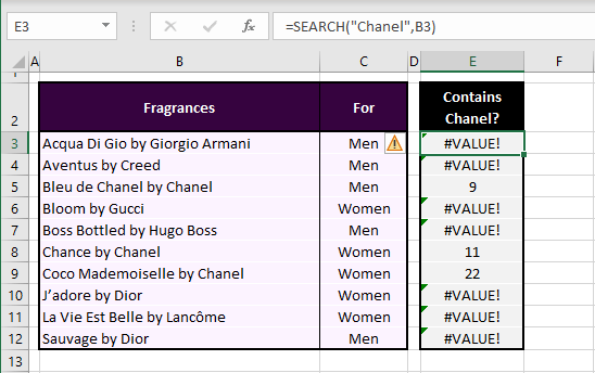 Check if Cell Contains Partial Text in Excel (3 Easy Ways) 3 Using SEARCH Function