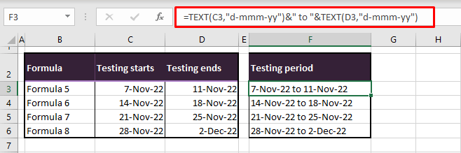 Combine Date with Text in Excel (2 Easy Ways) 6 Combine Two Dates