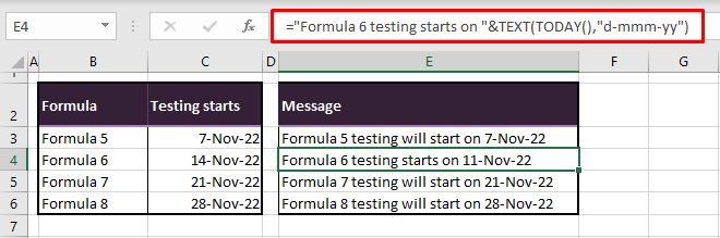 Combine Date with Text in Excel (2 Easy Ways) 7 Combine Today's Date and Text