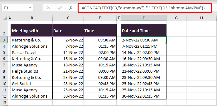 Combine Date with Text in Excel (2 Easy Ways) 10 Combine Date and Time