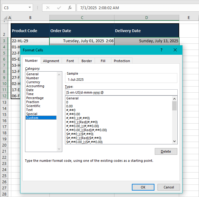 What is Excel Short Date Format & How to Apply (3 Easy Ways) 7 Using Format Cells Option