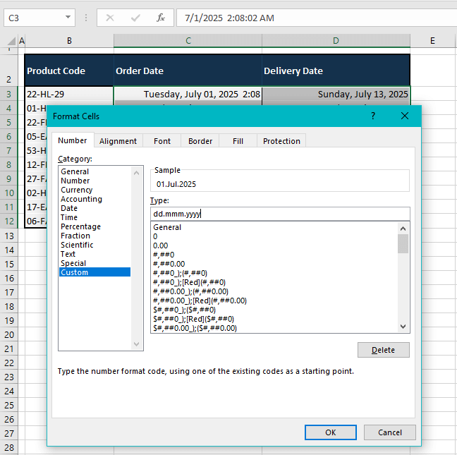 What is Excel Short Date Format & How to Apply (3 Easy Ways) 8 Using Format Cells Option