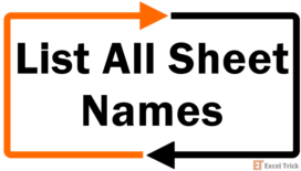 How to Get All Worksheet Names in Excel (2 Easy Ways) 82 List All Sheet Names In Excel