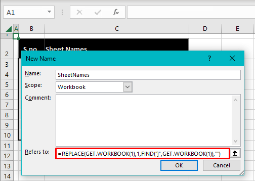 How to Get All Worksheet Names in Excel (2 Easy Ways) 4 Getting Sheet Names in Excel Using Formula