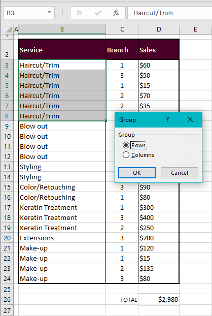 How to Group Rows in Excel (3 Easy Ways + Shortcut) 3 Using Group Feature