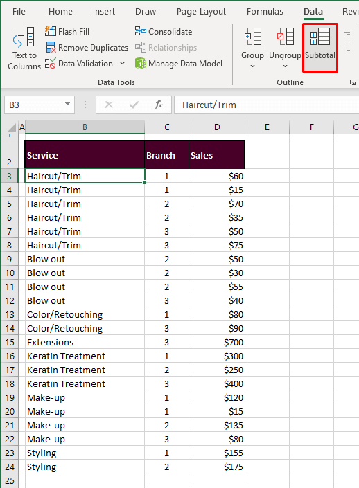 How to Group Rows in Excel (3 Easy Ways + Shortcut) 20 Using the Subtotal Feature