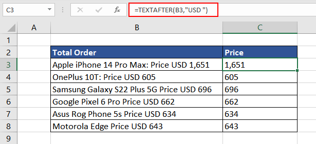 Excel TEXTAFTER Function – How To Use 12 Calculating Sum Using TEXTAFTER Function