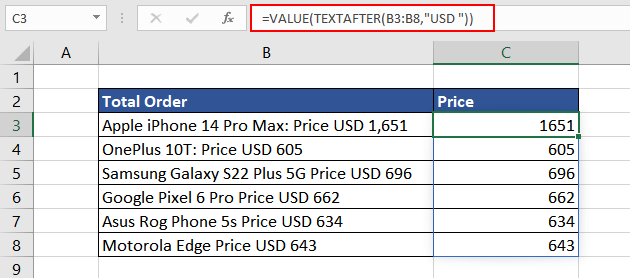 Excel TEXTAFTER Function – How To Use 13 Calculating Sum Using TEXTAFTER Function