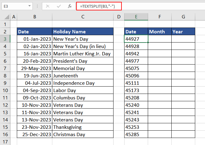 Excel TEXTSPLIT Function – How To Use 17 Separating a Date with TEXTSPLIT Function