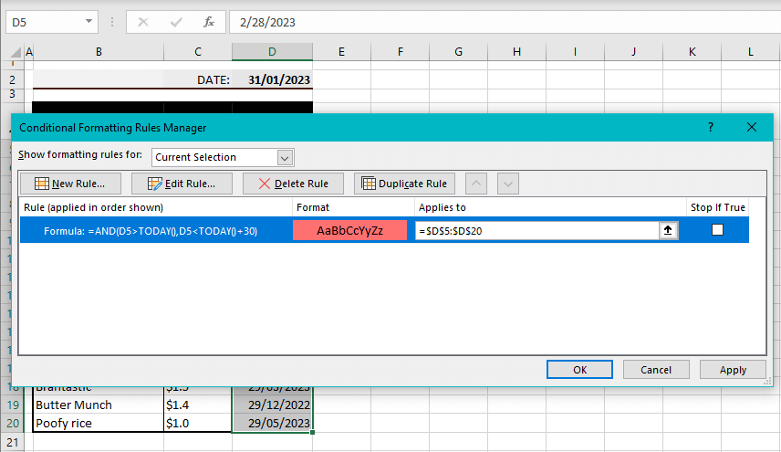 How to Highlight Expiry Dates in Excel (Step-by-Step) 11 Highlight Upcoming Expiry Dates