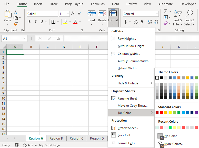 How to Change Tab Color in Excel (3 Easy Ways + Shortcut) 10 Using Keyboard Shortcut