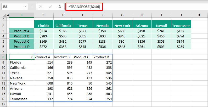 How to Transpose Data in Excel (3 Quick & Easy Ways) 11 Method #3 – Using TRANSPOSE Function