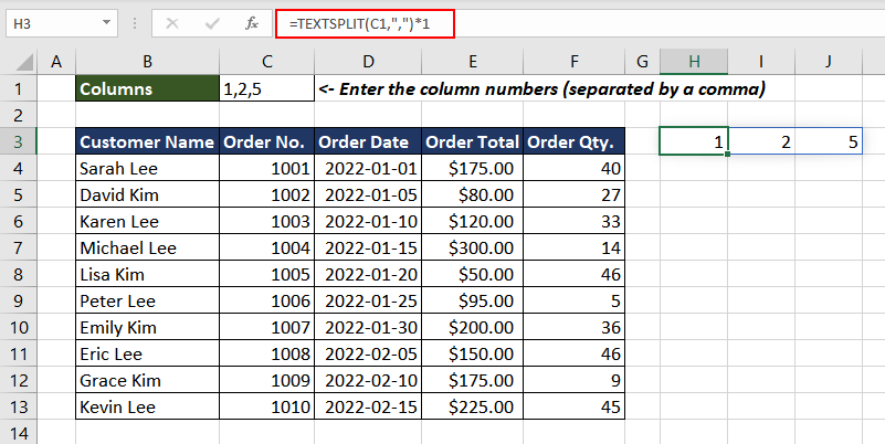 Excel CHOOSECOLS Function – How To Use 15 Extract Columns based on String with Numbers