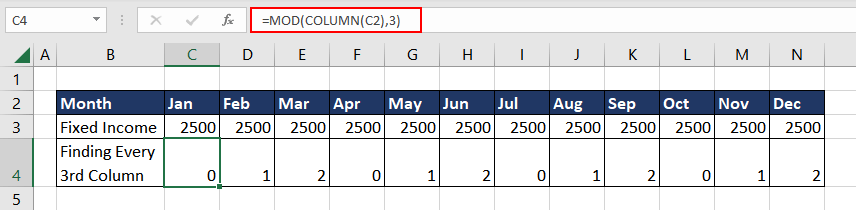 Excel COLUMN Function – How To Use 7 Adding a Value on Every 3rd Position