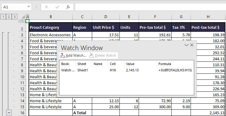 Watch Window in Excel - Keep Track of Important Cells 8 Keep Track of Important Cells Using Watch Window
