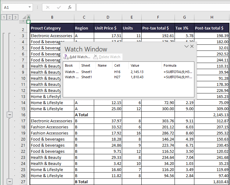 Watch Window in Excel - Keep Track of Important Cells 20 Delete Cells from Watch Window