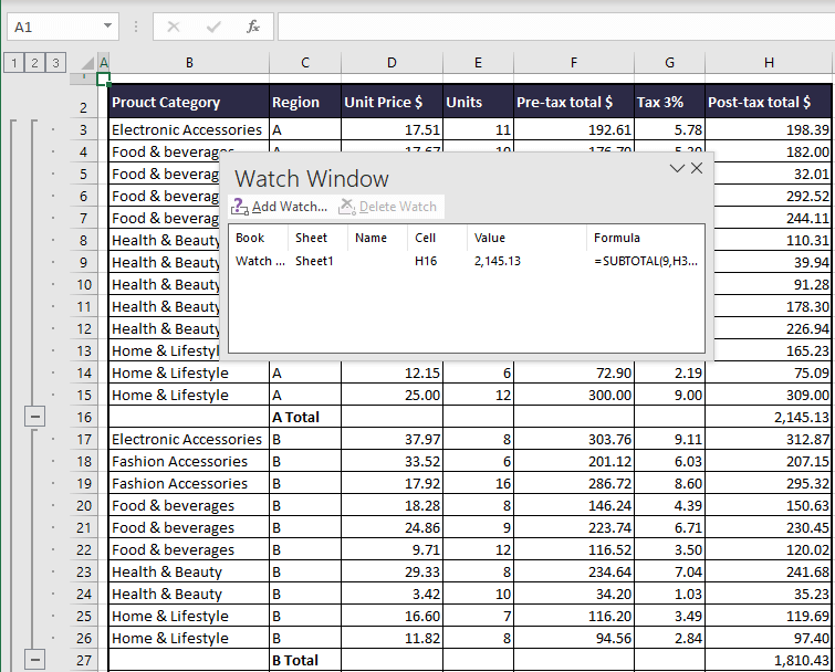 Watch Window in Excel - Keep Track of Important Cells 22 Delete Cells from Watch Window