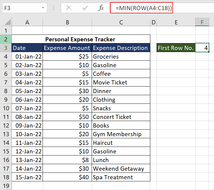 Excel ROWS Function – How To Use 10 Locating Last Row in Range Using ROWS Function