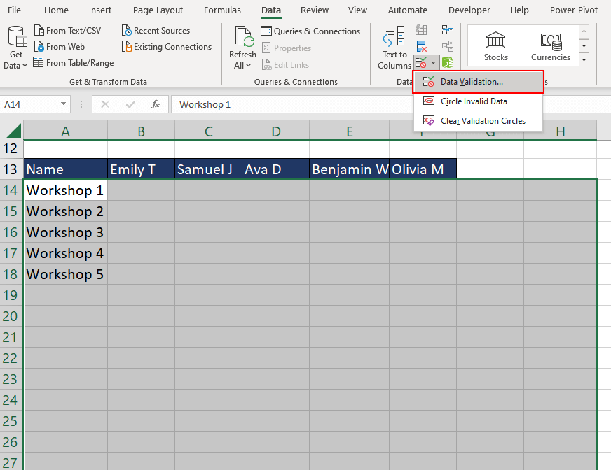 Excel ROWS Function – How To Use 17 Data Validation with ROWS Function