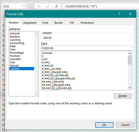 How to Sum Only Positive (or Negative) Numbers in Excel 7 Showing Negative Numbers as Positive