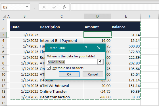 How to Sum Only Positive (or Negative) Numbers in Excel 10 Method #2 – Using Excel Table Feature