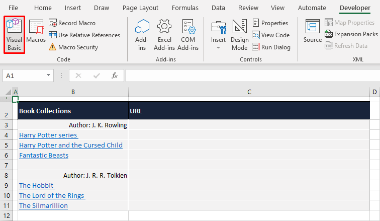 How to Extract URLs from Hyperlinks in Excel 7 Method #2 – Using User-Defined Function