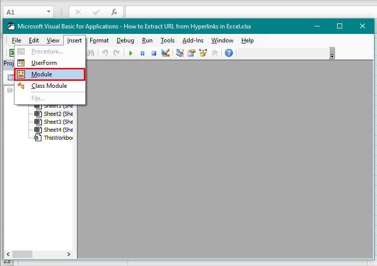How to Extract URLs from Hyperlinks in Excel 8 Method #2 – Using User-Defined Function